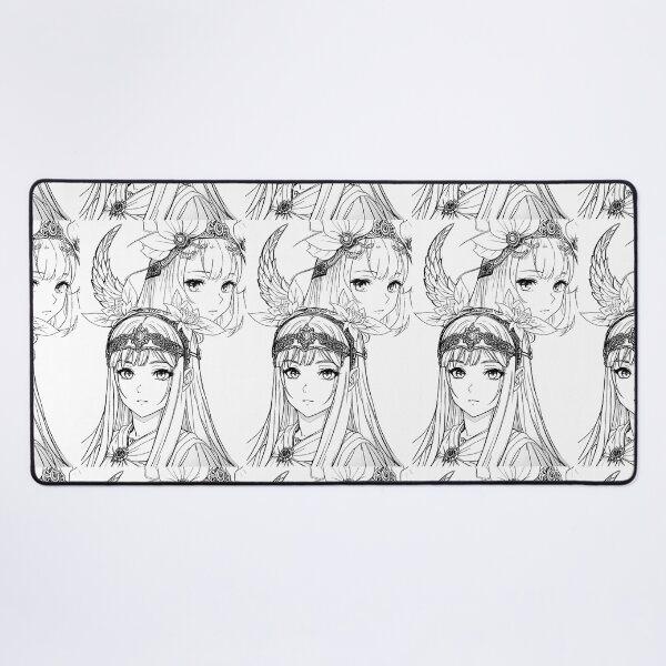 Item preview, Black and white pencil sketch of 2 anime girl with crowns. designed and sold by Giulivo Store Graphic.