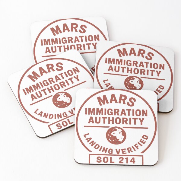 Item preview, Mars Immigration Authority – Space Tourist Passport Stamp designed and sold by Crafted.ink.