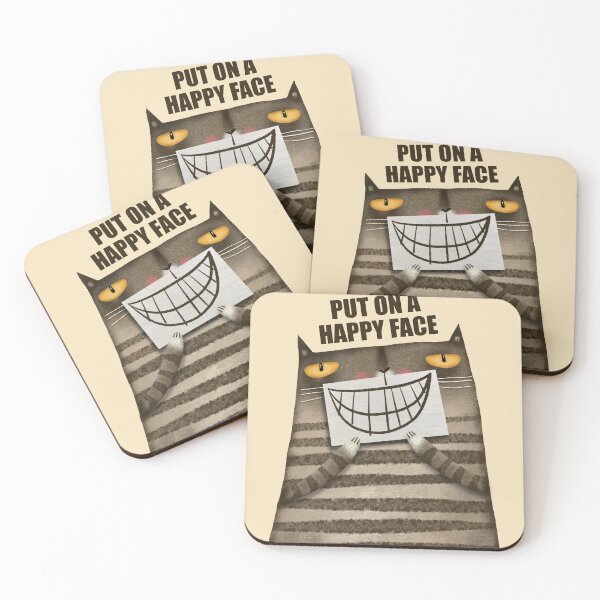 Item preview, Put on a happy face - grumpy cat designed and sold by poket.piktures.