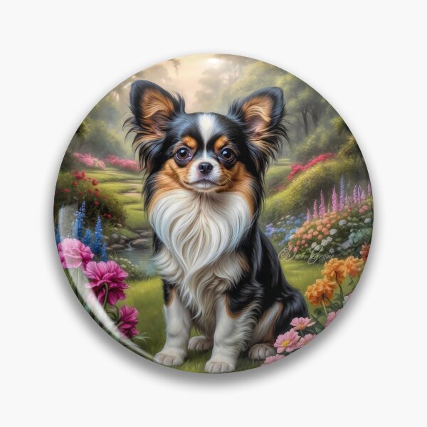 Item preview, Evie Papillion Puppy Portrait Painting designed and sold by Heart and Soul Studio.