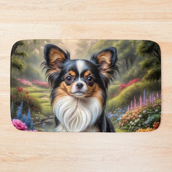 Item preview, Evie Papillion Puppy Portrait Painting designed and sold by Heart and Soul Studio.