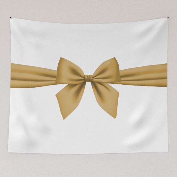 Item preview, Gold Satin Bow on Black Background – Luxury Ribbon Graphic designed and sold by larissa-myrie.