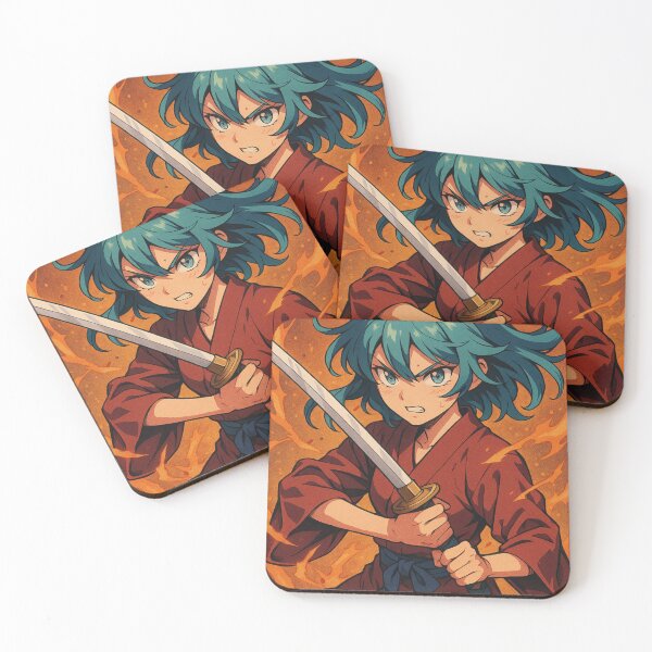 Item preview, Flame Blade – Fierce Anime Swordswoman designed and sold by Anime-shop-11.