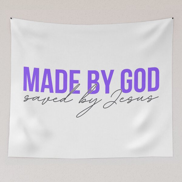 Item preview, Made by God - Saved by Jesus designed and sold by Agit.