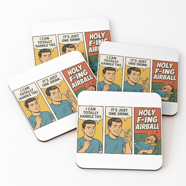 Item preview, One Drink Disaster Meme Sticker – “Holy F-ing Airball” designed and sold by ZartyDesigns.