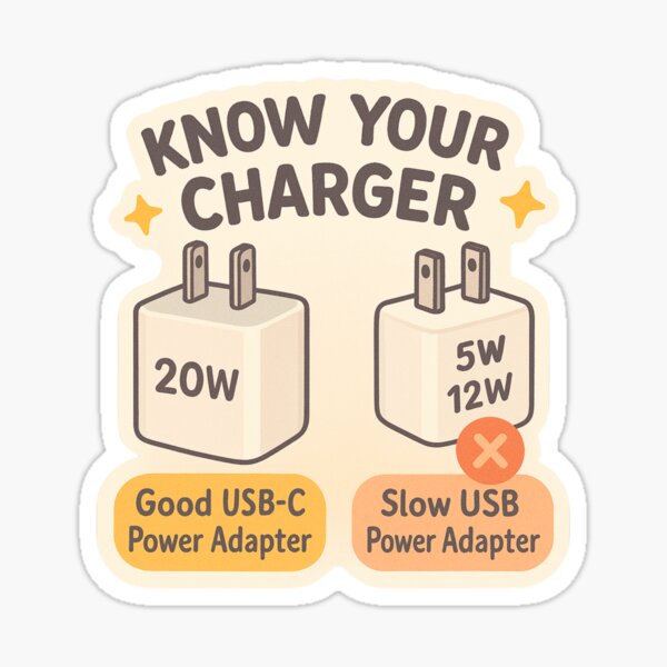 Aperçu de l'œuvre Connaissez votre chargeur - Geek Sticker créée et vendue par Taika Tori Art .