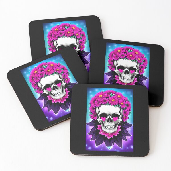 Item preview, Funny Skull decorated with flowers. designed and sold by Giulivo Store Graphic.