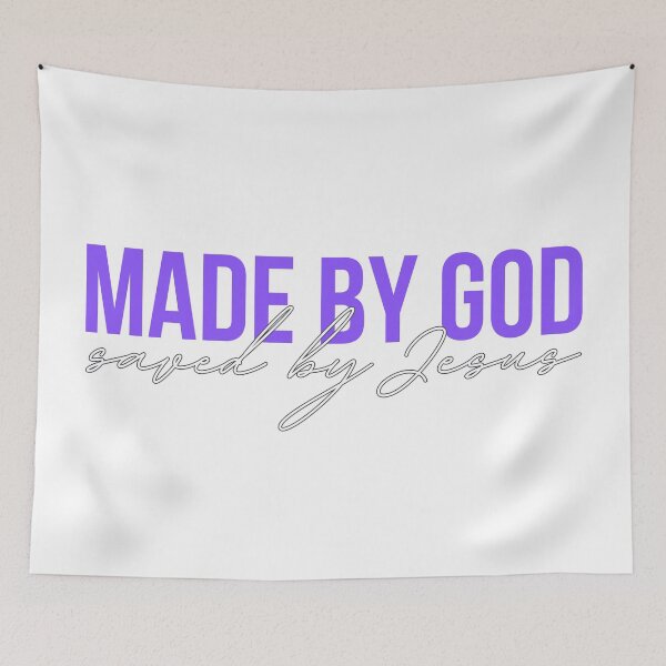 Item preview, Made by God - Saved by Jesus designed and sold by Agit.