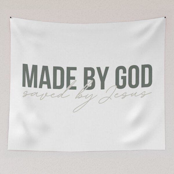 Item preview, Made by God - Saved by Jesus designed and sold by Agit.
