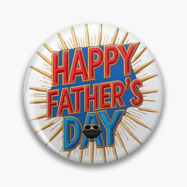 Item preview, Embroidered Happy Father's Day Design with Sunglasses  Beard  Fun Father's Day Gift designed and sold by ArtDesignTp.