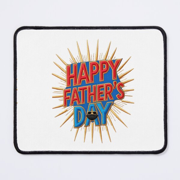 Item preview, Embroidered Happy Father's Day Design with Sunglasses Beard Fun Father's Day Gift designed and sold by ArtDesignTp.