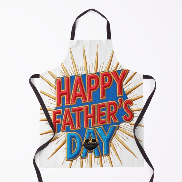 Item preview, Embroidered Happy Father's Day Design with Sunglasses Beard Fun Father's Day Gift designed and sold by ArtDesignTp.