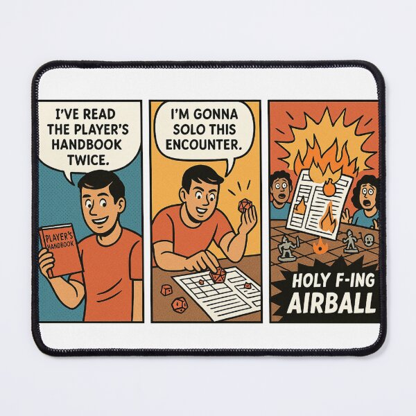 Item preview, D&D Encounter Fail Meme Sticker – “Holy F-ing Airball” designed and sold by ZartyDesigns.