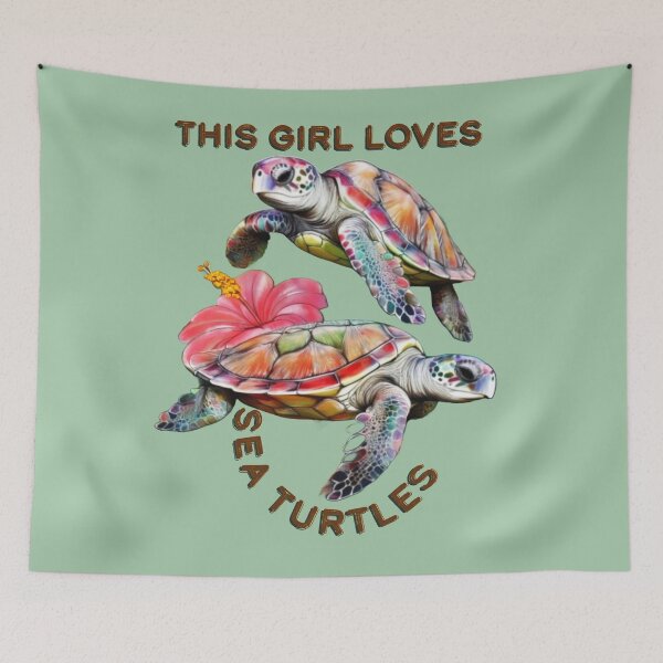 Item preview, THIS GIRL LOVES SEA TURTLES ocean aquarium design  designed and sold by JumWow.