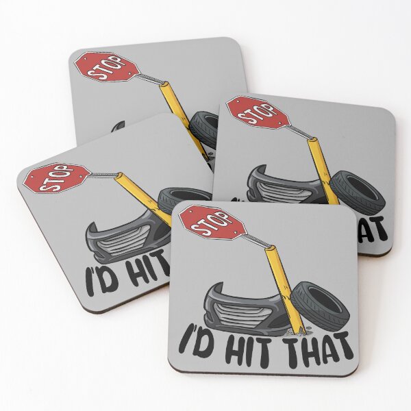 Item preview, I’d Hit That – Bent Stop Sign Local Humor Design designed and sold by Feral-by-Elsie.