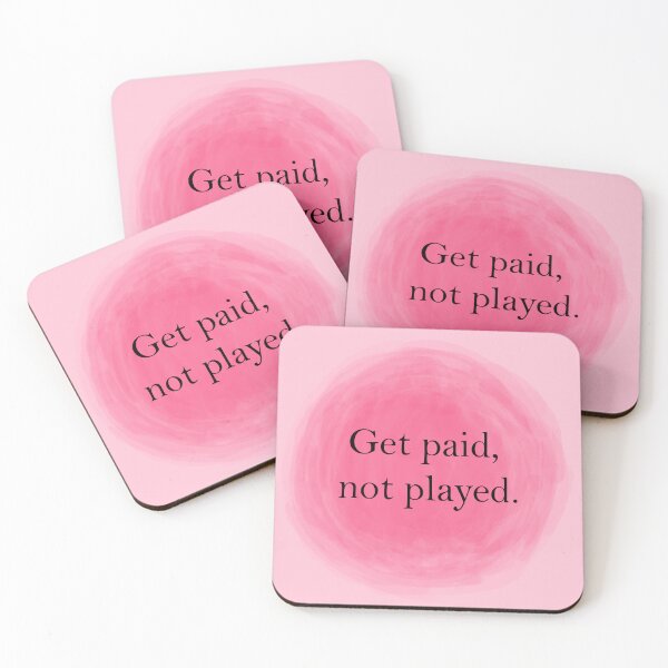 Item preview, Get Paid Not Played Sticker – Bold Money Motivation Quote for Hustlers & Go-Getters designed and sold by PaletteEve.