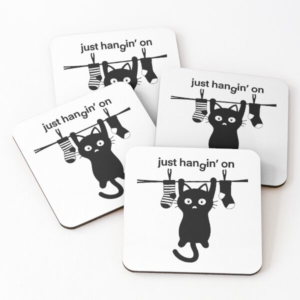Item preview, Hang in There Cat – “just hangin’ on” designed and sold by Neonyx2020.