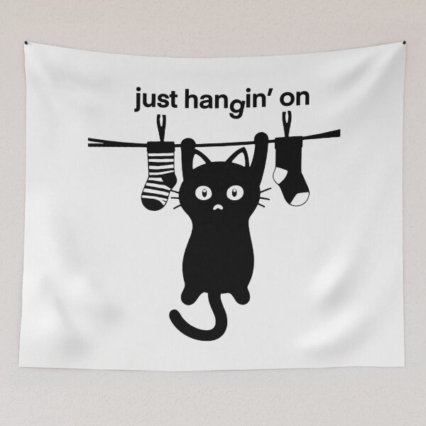 Item preview, Hang in There Cat – “just hangin’ on” designed and sold by Neonyx2020.