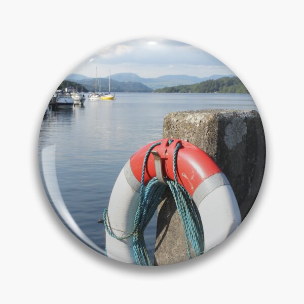 Item preview, Lake Windermere, Life Ring at Shore designed and sold by Kate Anderson Art.