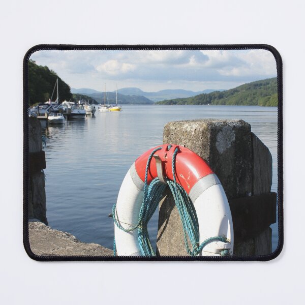 Item preview, Lake Windermere, Life Ring at Shore designed and sold by Kate Anderson Art.