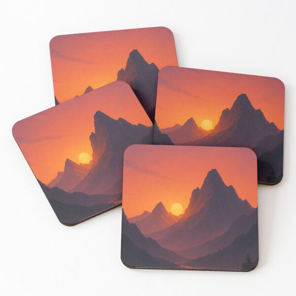 Item preview, Mountain Sunset designed and sold by TheWonkyEaselCo.