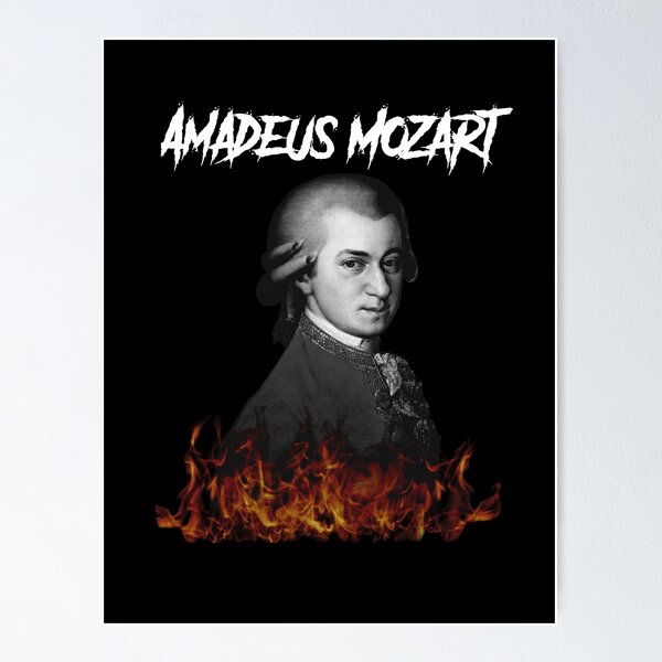 Vista previa del artículo con la obra «Mozart metalero», diseñado y vendido por GothicBohemian.
