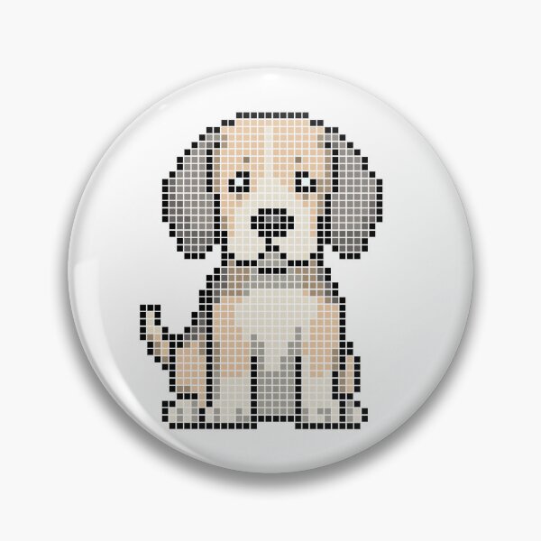 Item preview, Pixeled Beagle (blue, tan, and white) designed and sold by Brain Fart Buffet.