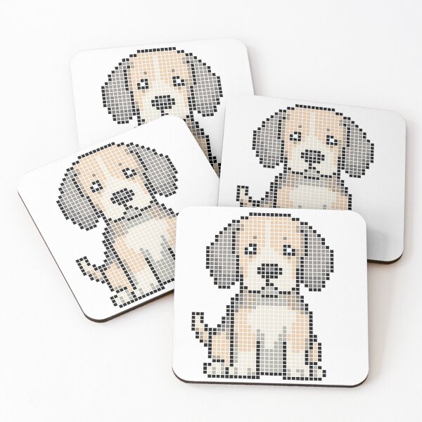 Item preview, Pixeled Beagle (blue, tan, and white) designed and sold by Brain Fart Buffet.