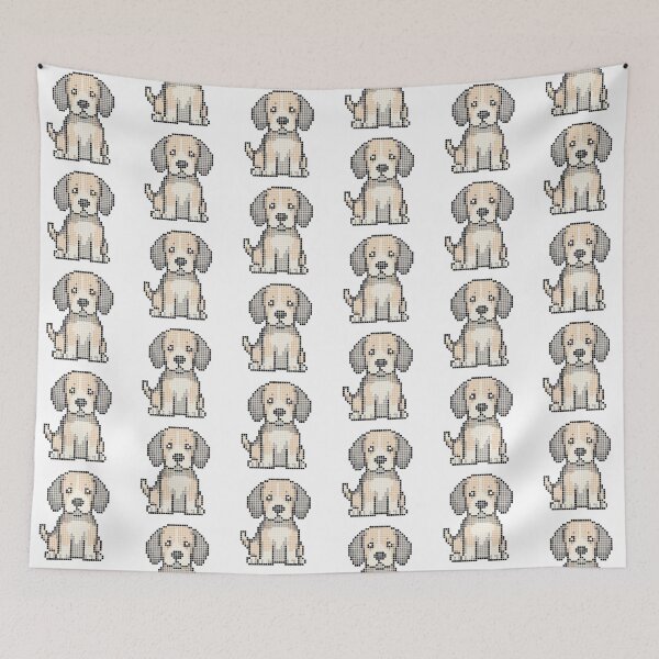 Item preview, Pixeled Beagle (blue, tan, and white) designed and sold by Brain Fart Buffet.