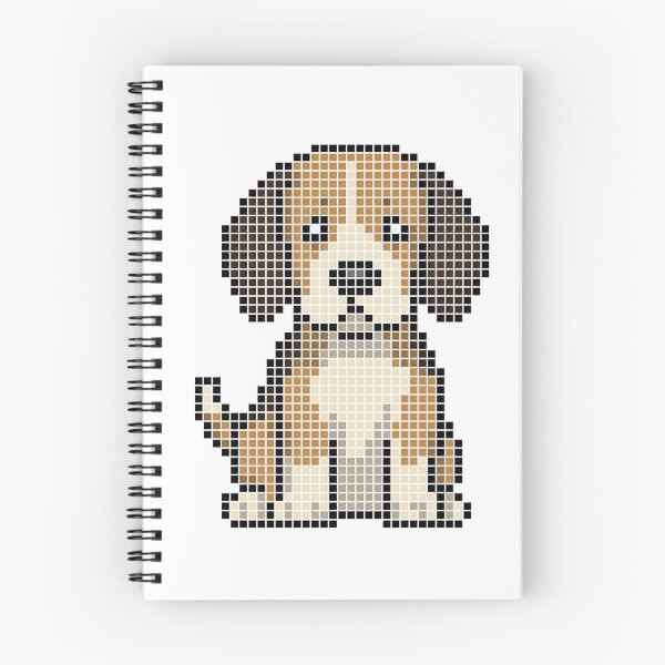 Item preview, Pixeled Beagle (black, tan, and white) designed and sold by Brain Fart Buffet.