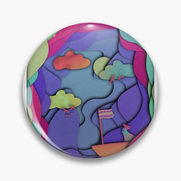 Item preview, Whimsical Voyage – Paper Cutout Style Digital Art designed and sold by ShwethaSSK.