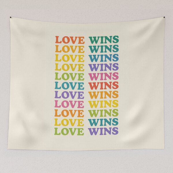 Item preview, Love Wins Rainbow Typography Design designed and sold by Trendy Sticker & Merch Collection - Express Yourself.
