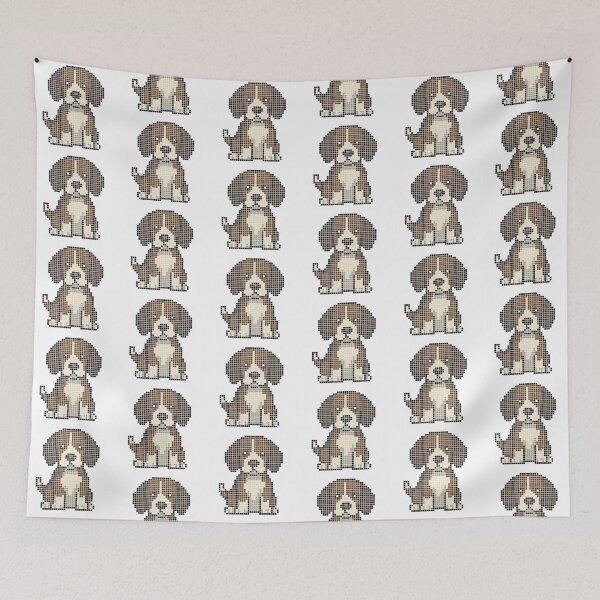 Item preview, Pixeled Beagle (black, brown, and white) designed and sold by Brain Fart Buffet.