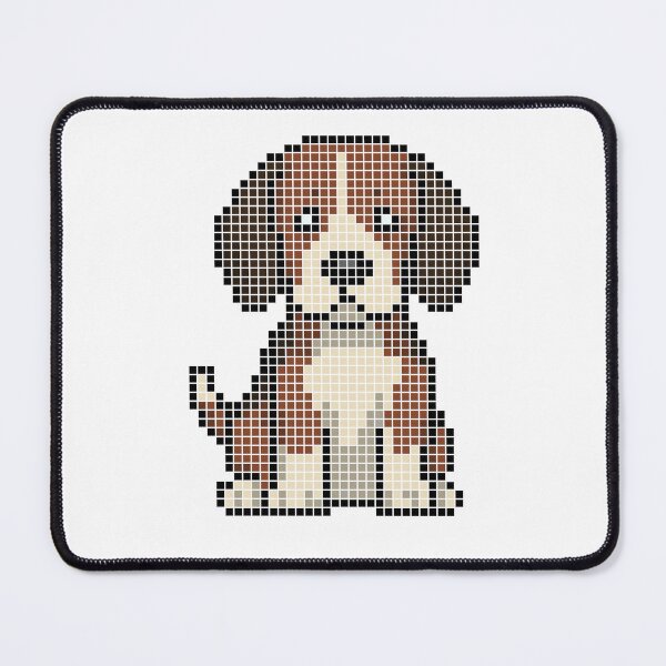 Item preview, Pixeled Beagle (black, red, and white) designed and sold by Brain Fart Buffet.