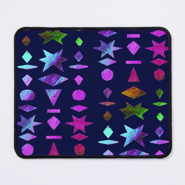 Item preview, Pop Art collage with colorful geometric shapes on dark blue designed and sold by Vision Illustrated.