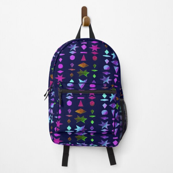 Item preview, Pop Art collage with colorful geometric shapes on dark blue designed and sold by Vision Illustrated.