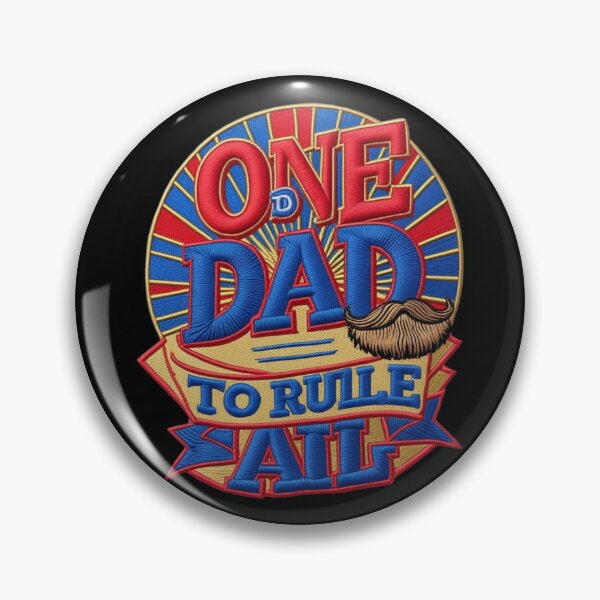 Item preview, One Dad to Rule All  Funny Embroidered Style Father’s Day Design designed and sold by ArtDesignTp.