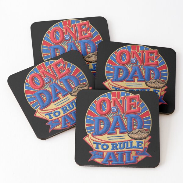 Item preview, One Dad to Rule All  Funny Embroidered Style Father’s Day Design designed and sold by ArtDesignTp.