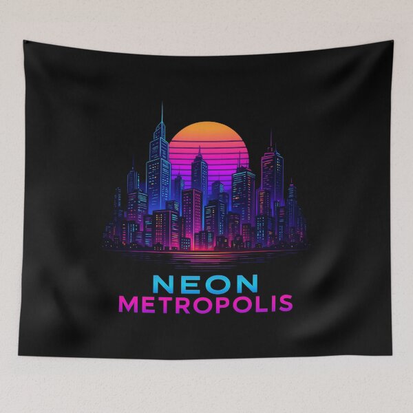 Item preview, Neon Metropolis: Cyberpunk Skyline designed and sold by Design_Your_Day.