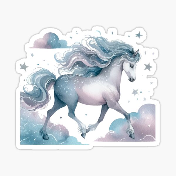 Item preview, Dream Horse in Watercolor – Dreamy and Mystical Illustration designed and sold by El Ojo de Lilith.
