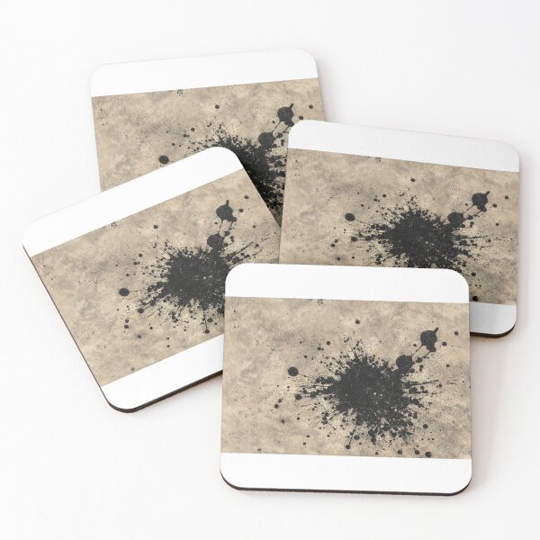 Item preview,  Abstract Black Ink Splash on Beige designed and sold by SparroCreative.