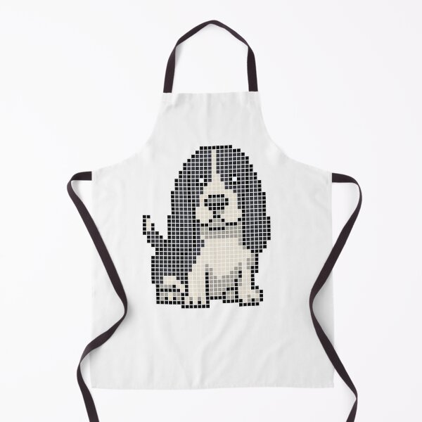 Item preview, Pixeled Basset hound (black and white) designed and sold by Brain Fart Buffet.