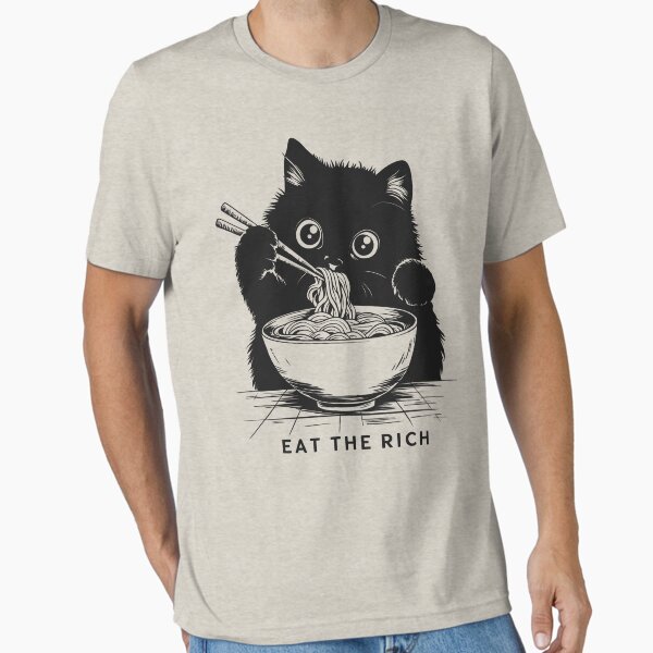 Item preview, Eat The Rich Black Cat Funny Political Anti Capitalism  designed and sold by CutenessKlub.
