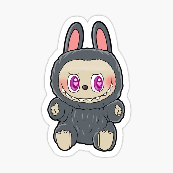 Item preview, labubu gray original monsters  designed and sold by Blck-Acid-Devil.