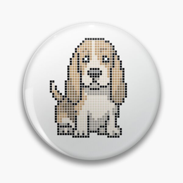 Item preview, Pixeled Basset hound (lemon) designed and sold by Brain Fart Buffet.