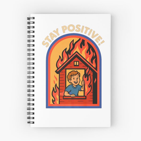 Item preview, Stay Positive Funny Fire Meme – Ironic Optimism & Dark Humor designed and sold by Mohamed Amine Kadri.
