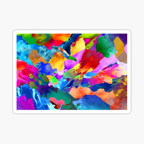 Item preview, colorful collage of curious textures designed and sold by chambergambit.
