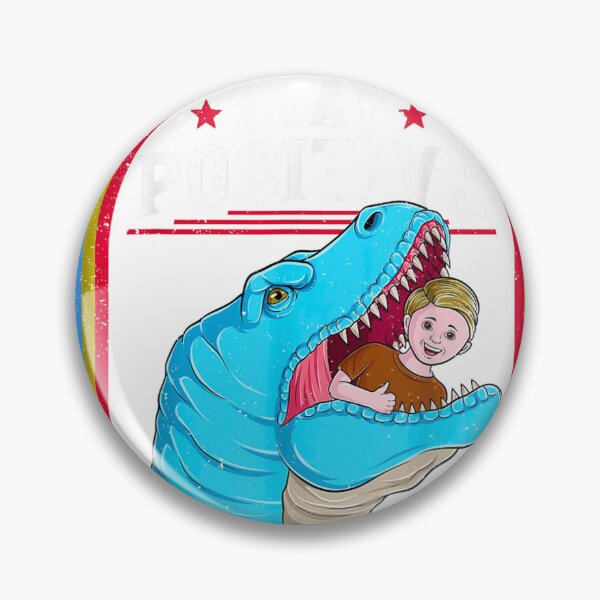 Item preview, Stay Positive-Saurus – Vintage Dinosaur Quote with Retro Style designed and sold by Mohamed Amine Kadri.