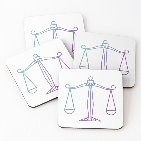 Item preview, Neon Libra Zodiac Sign | Scales Outline Astrology Clipart designed and sold by Blueprint&co.
