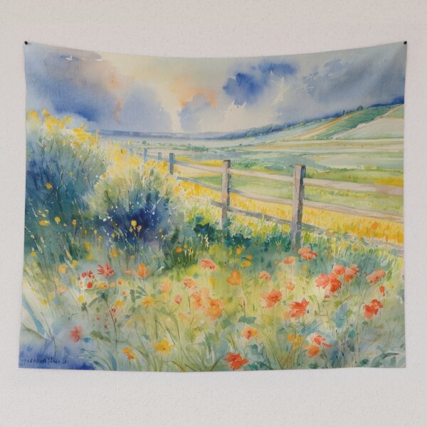 Item preview, The corn field2（watercolour + AI) designed and sold by artsmeow.
